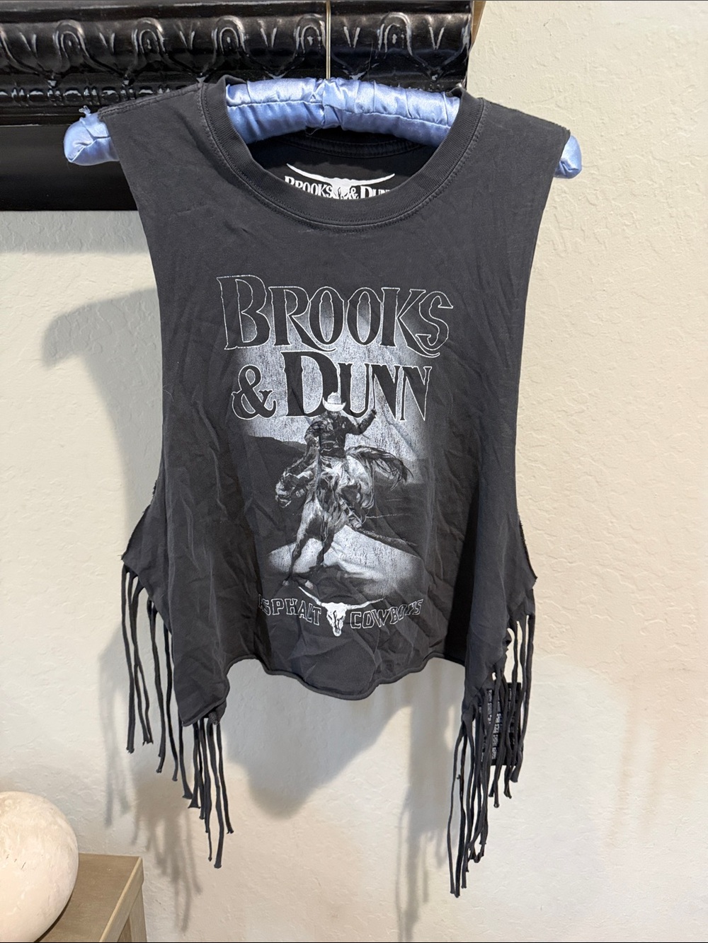 Brooks and Dunn Black Graphic Fringe concert Tank Top